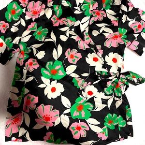 Short sleeve wrap blouse